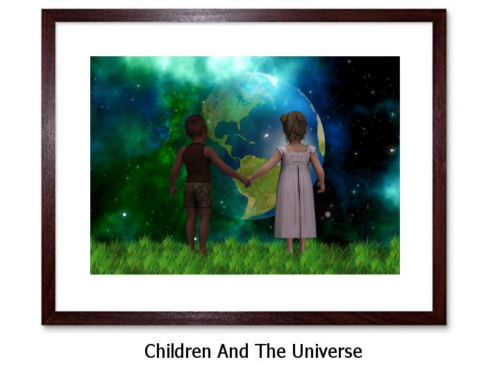 Children And The Universe Framed Print